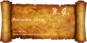 Maruska Gina névjegykártya